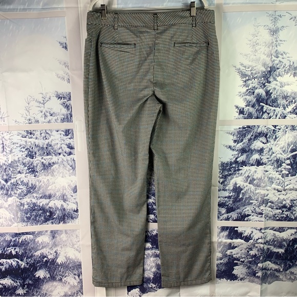 Talbots Black Blue Houndstooth Curvy Straight Leg Dress Pants - Picture 3 of 14